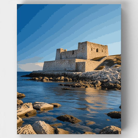 Ancient Coastal Fortress - Paint by Numbers Kit