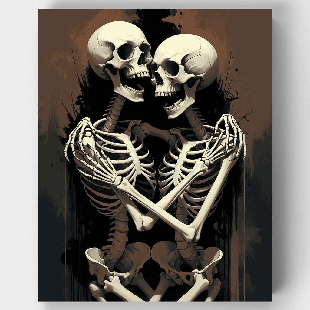 Embracing Skeletons - Paint by Numbers Kit