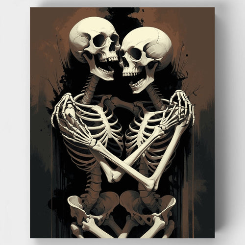 Embracing Skeletons - Paint by Numbers Kit