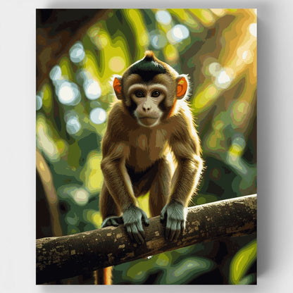 Monkey in Forest - Paint by Numbers Kit