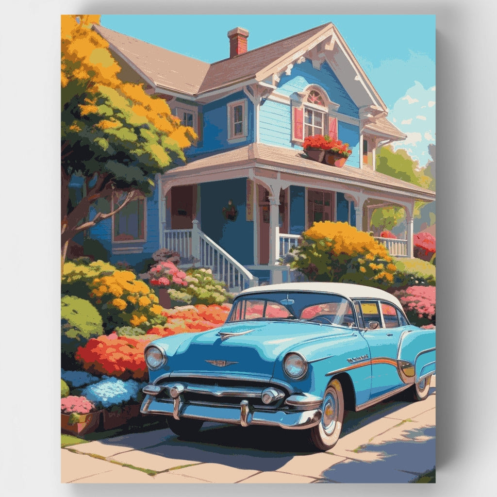 Residencia Retro - Kit de pintura por números — Estándar