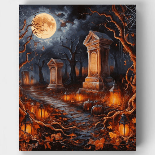 Haunted Graveyard - Paint by Numbers Kit