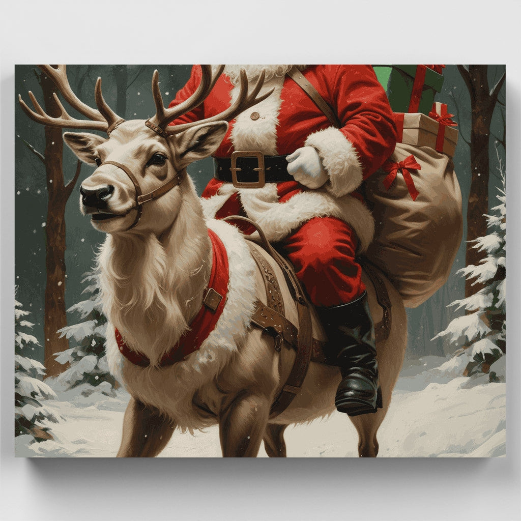 Aventura de renos navideños - Kit de pintura por números — Estándar