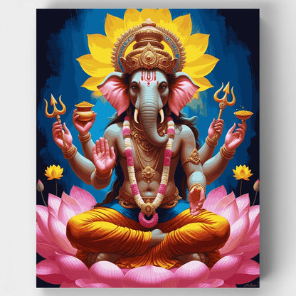 Lord Ganesha - Paint by Numbers Kit