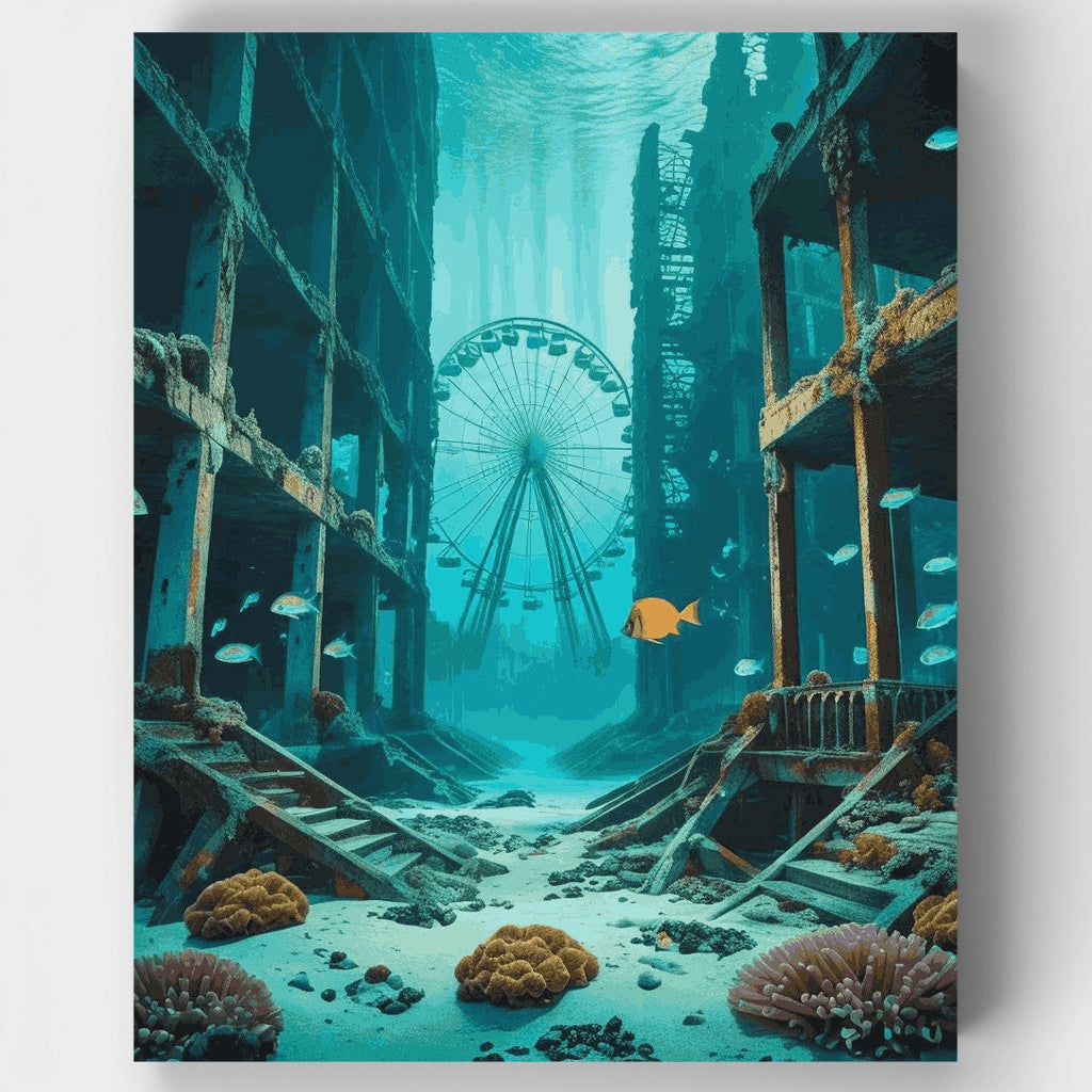 Underwater Ferris Wheel - Paint by Numbers Kit