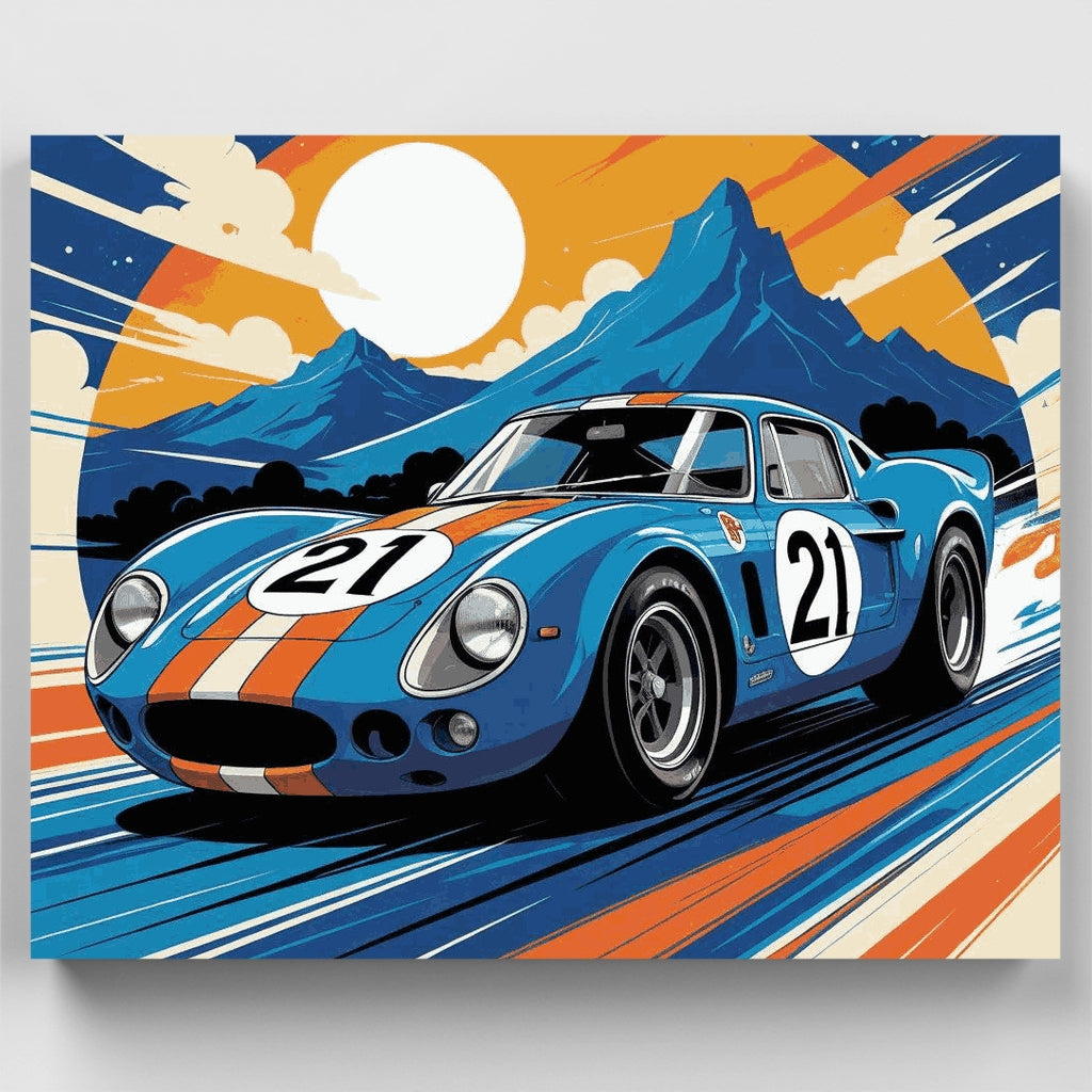 Leyenda del automovilismo clásico - Kit de pintura por números — Estándar