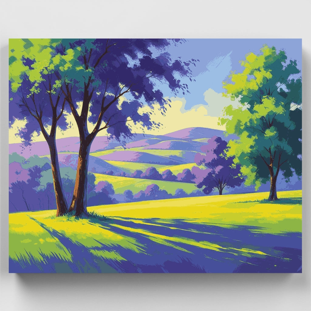 Vibrant Countryside Landscape - Paint by Numbers Kit