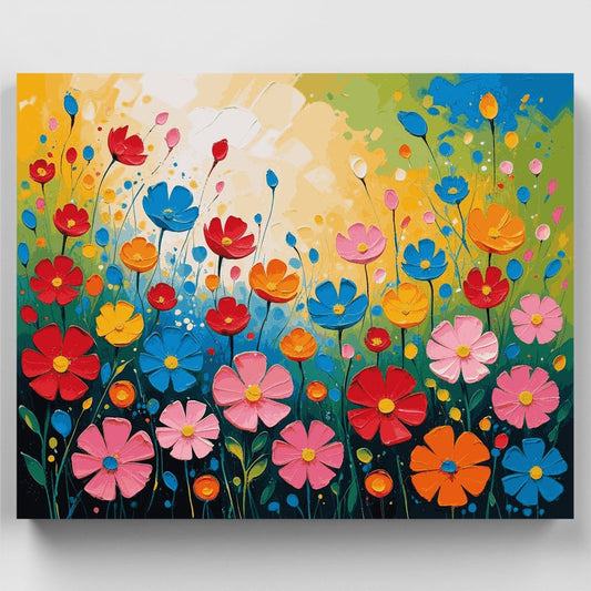 Vibrant Wildflower Meadow - Paint by Numbers Kit
