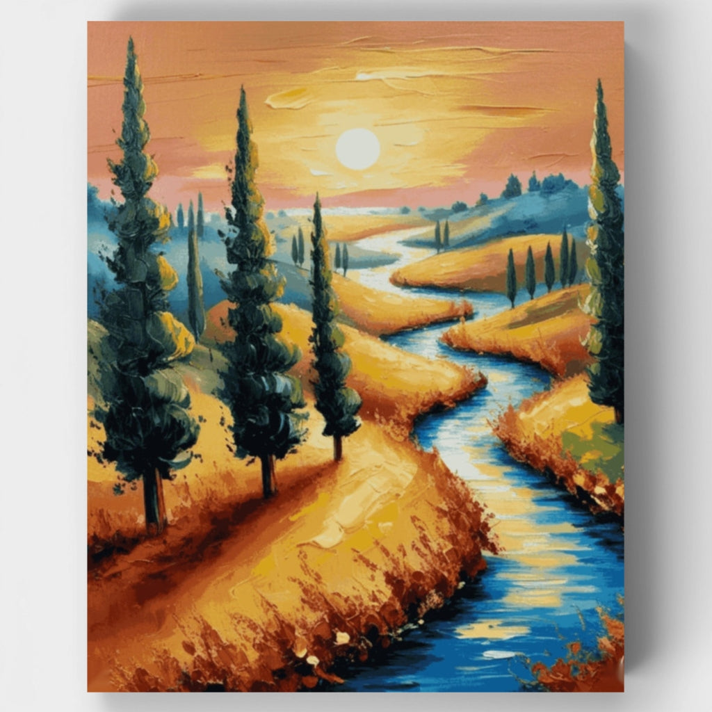 Paisaje italiano - Kit de pintura por números — Estándar
