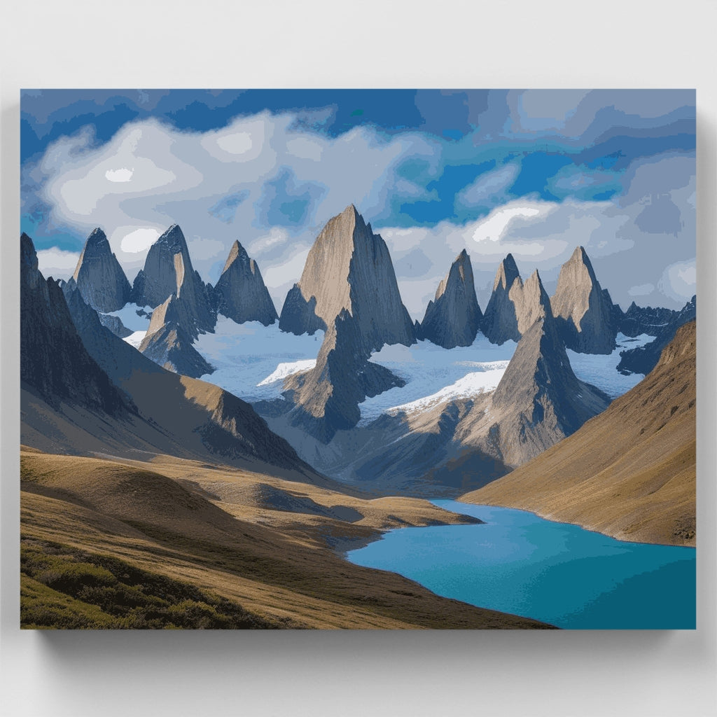 Picos de granito de la Patagonia - Kit de pintura por números — Estándar