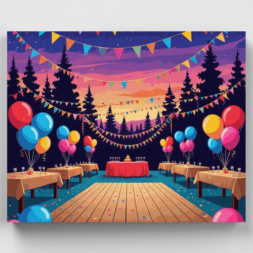 Sunset Party Celebration - Paint by Numbers Kit