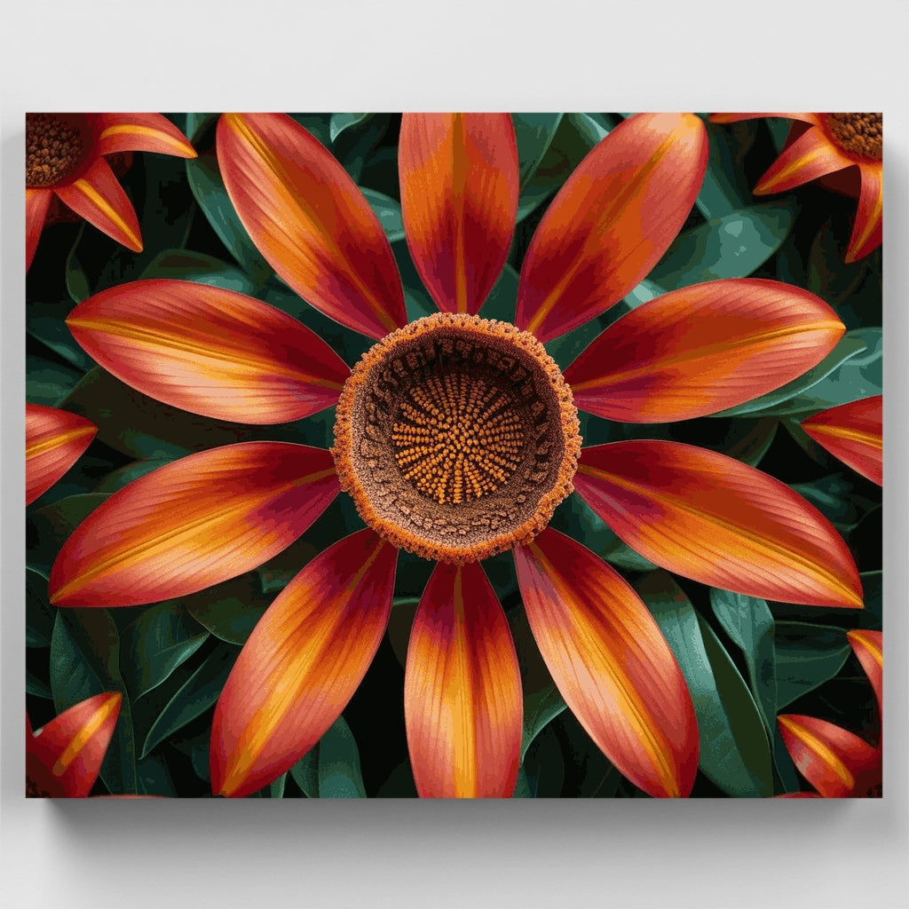 Vibrant Orange Flower Close-Up - Paint by Numbers Kit