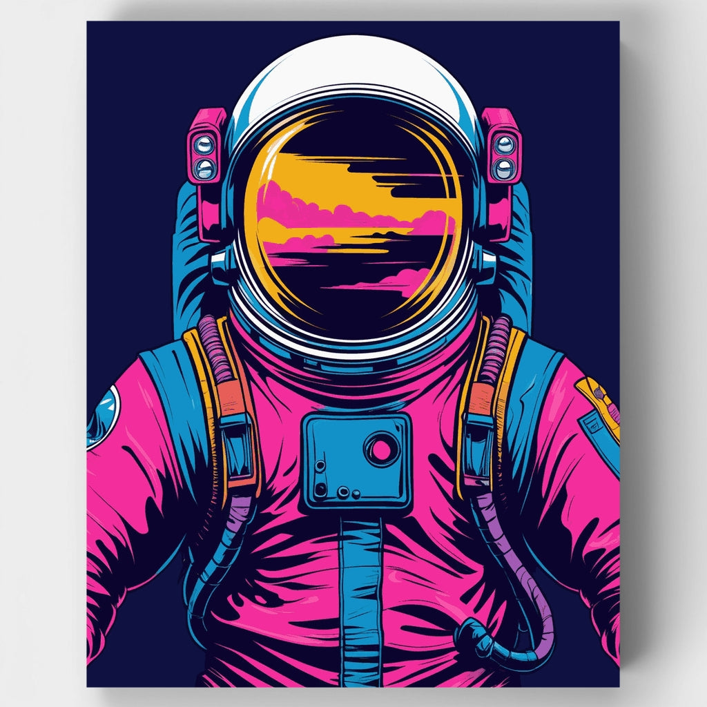 Retro Astronaut - Paint by Numbers Kit