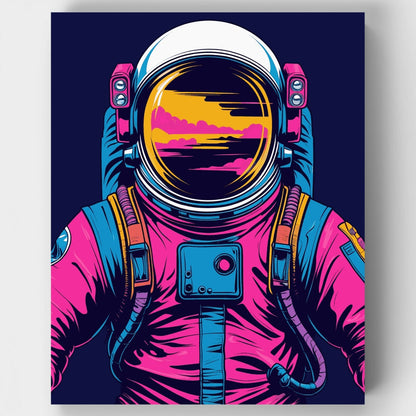Retro Astronaut - Paint by Numbers Kit