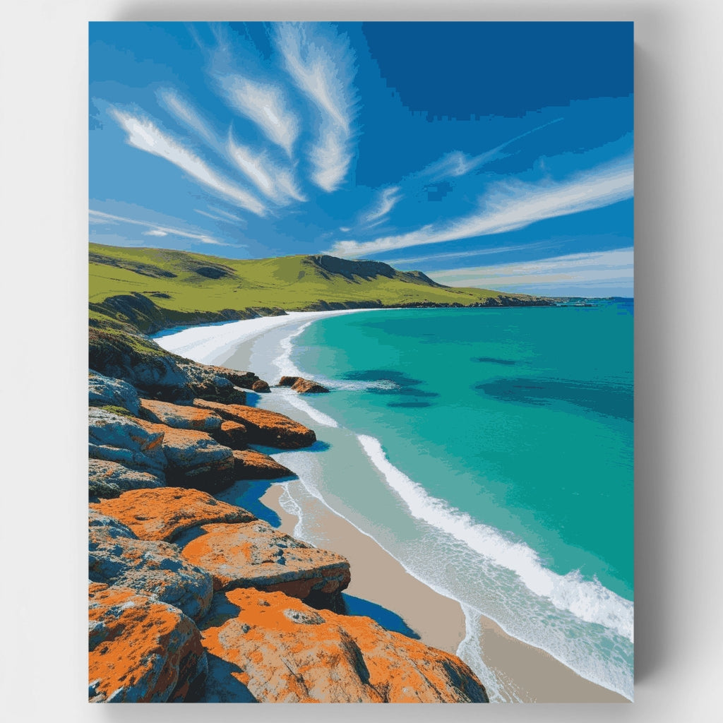 Paraíso costero escocés - Kit de pintura por números — Estándar