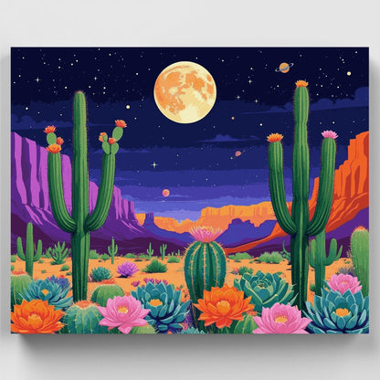 Desert Night Blooms - Paint by Numbers Kit
