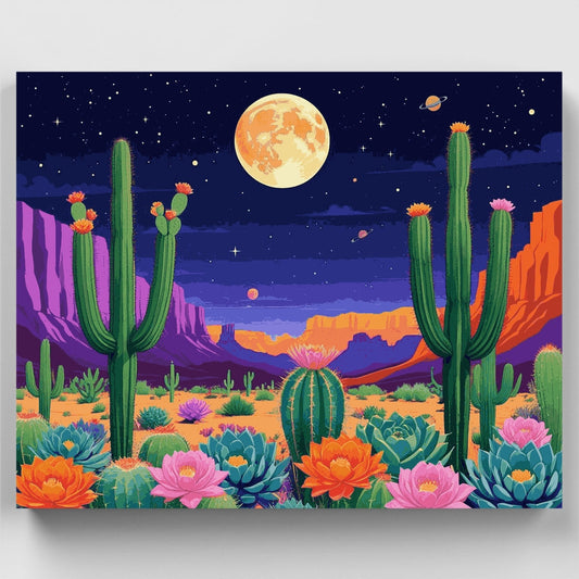 Desert Night Blooms - Paint by Numbers Kit