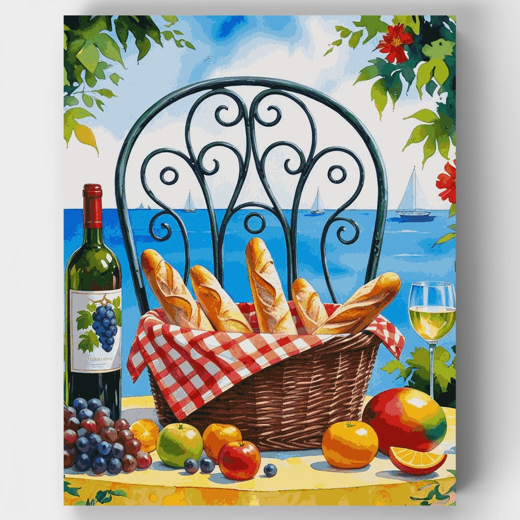 Picnic mediterráneo - Kit de pintura por números — Estándar