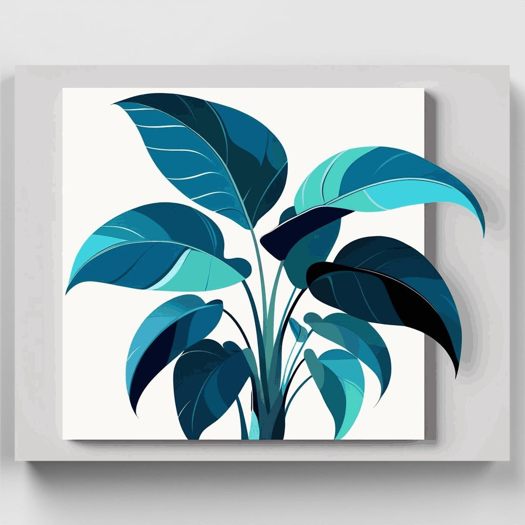 Tropical Plant Leaves - Paint by Numbers Kit