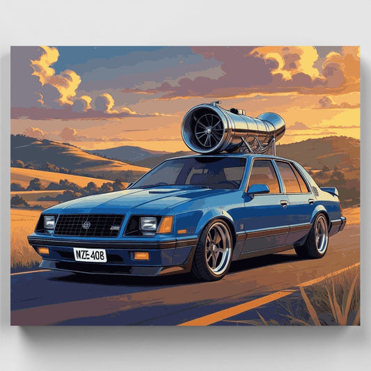 Turbo Sunset Cruiser - Paint by Numbers Kit