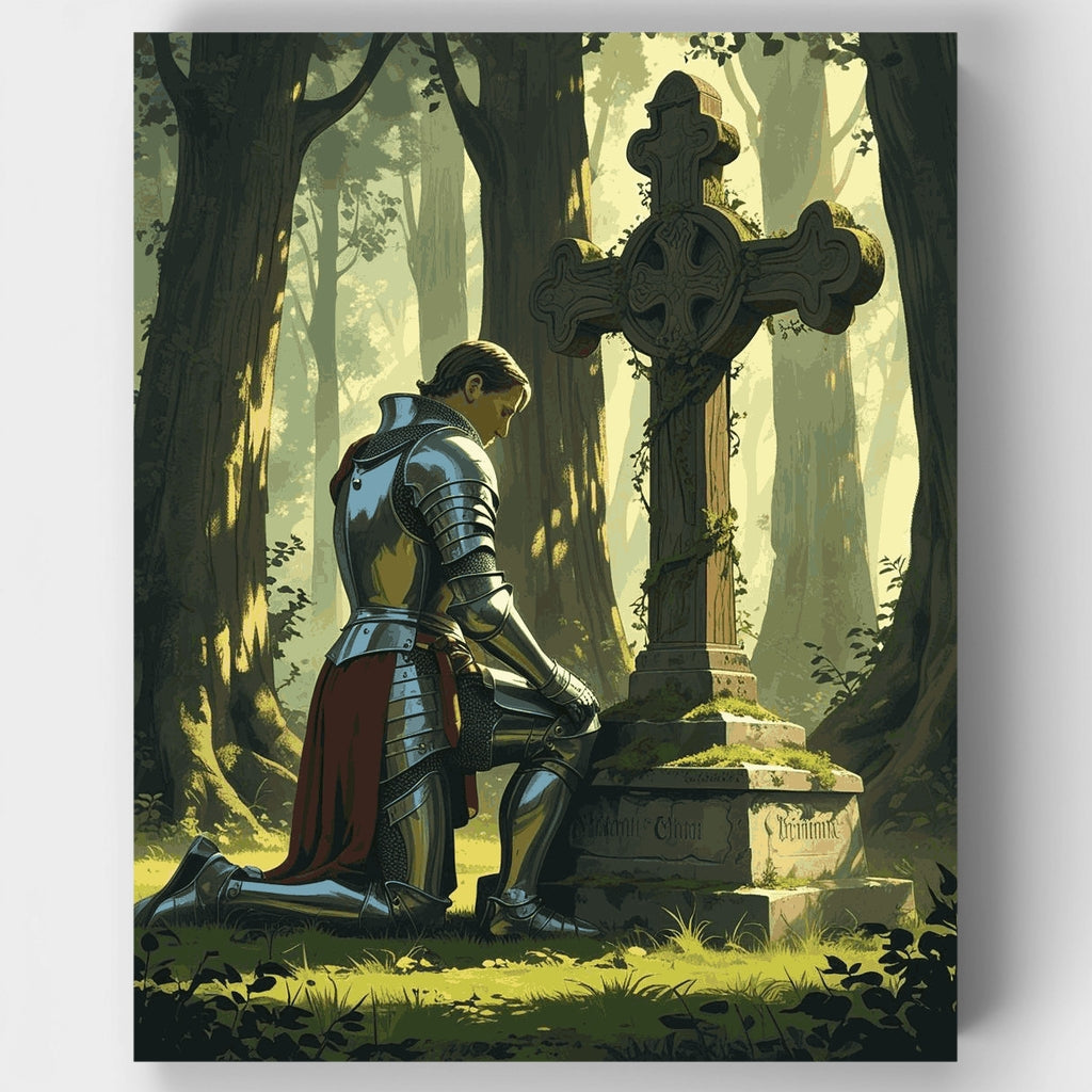 Knight's Prayer - Paint by Numbers Kit
