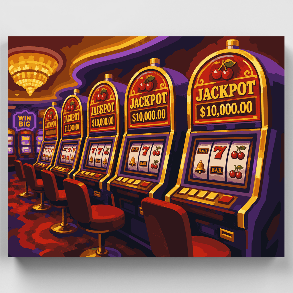Kit de pintura por números - Vegas Jackpot Row — Estándar
