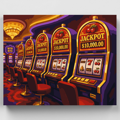 Vegas Jackpot Row - Paint by Numbers Kit