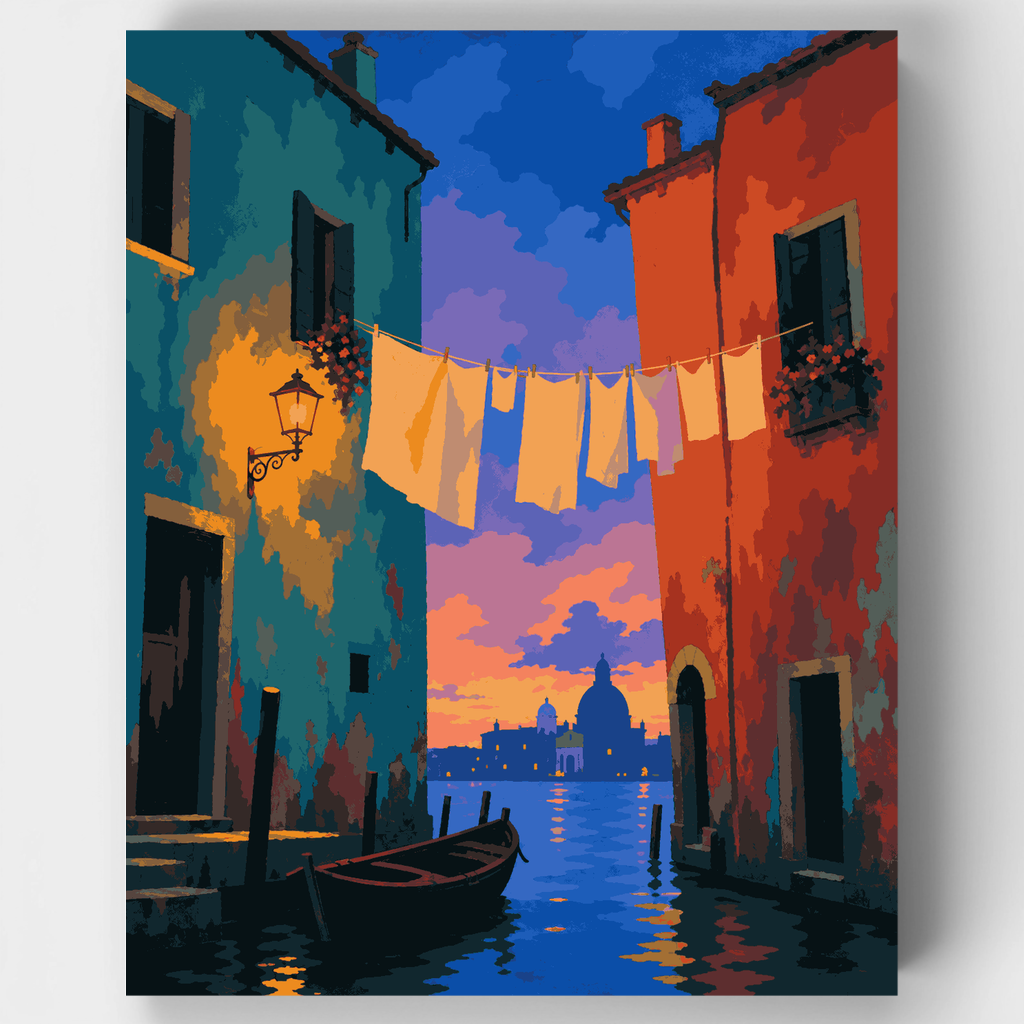 Kit de pintura por números - Tendedero veneciano — Estándar