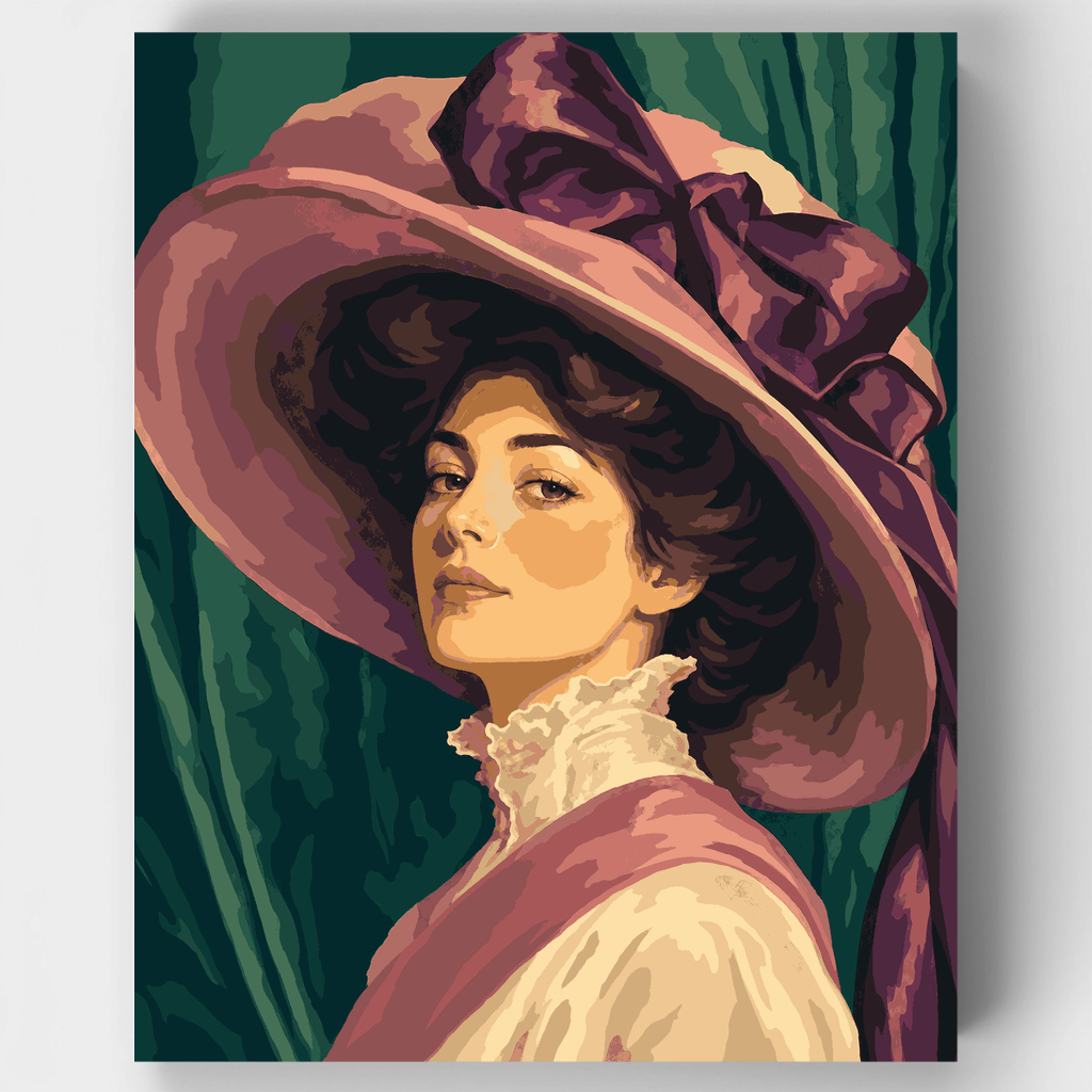 Retrato de dama victoriana - Kit de pintura por números — Estándar