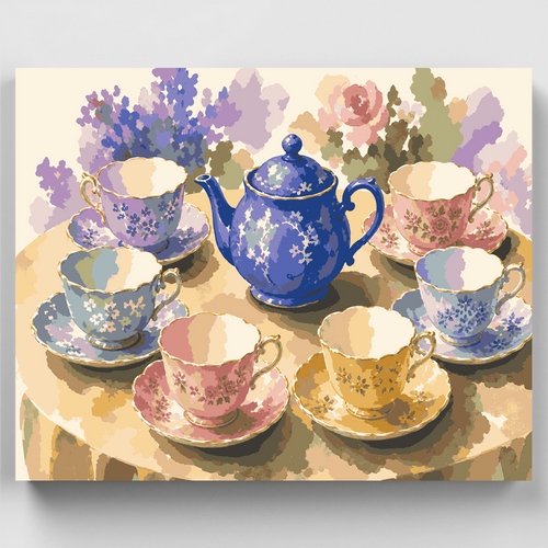 Victorian Tea Set - Paint by Numbers Kit