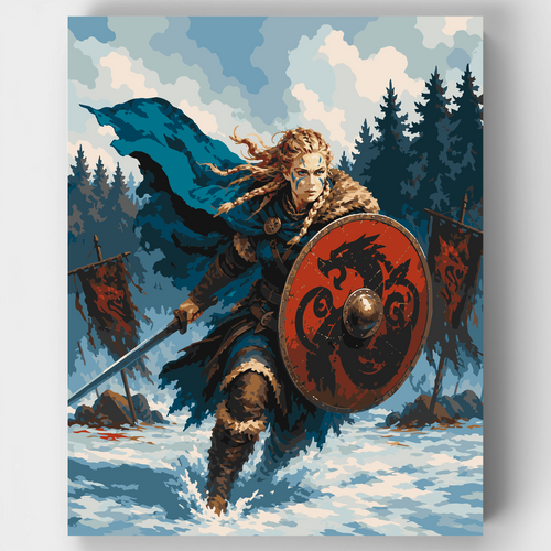Viking Shield Maiden - Paint by Numbers Kit