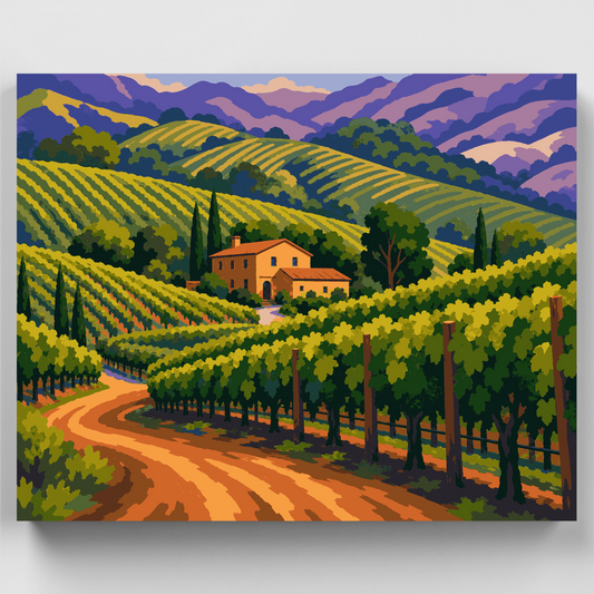Vineyard Farmhouse - Paint by Numbers Kit