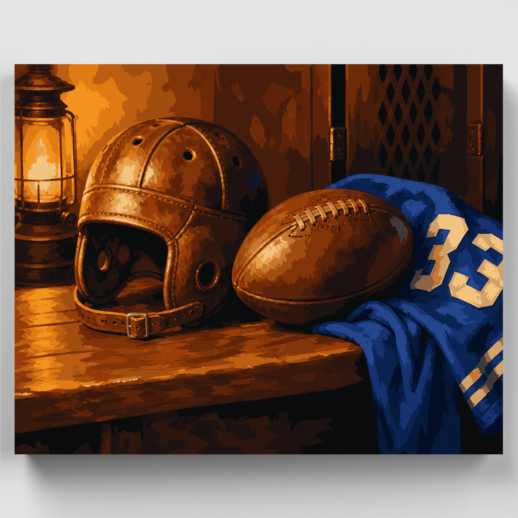 Vintage Gridiron Locker - Paint by Numbers Kit