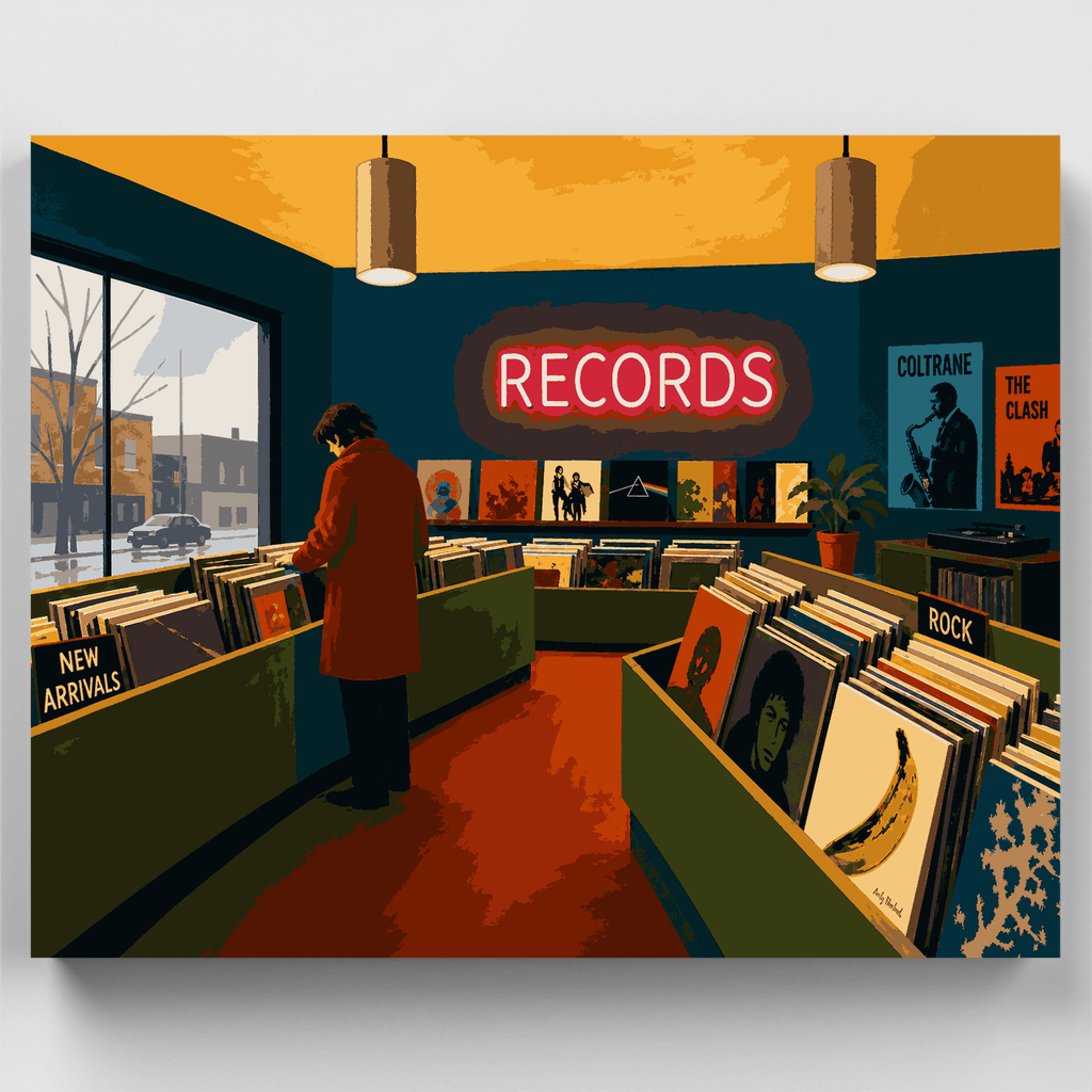 Tienda de discos de vinilo - Kit de pintura por números — Estándar