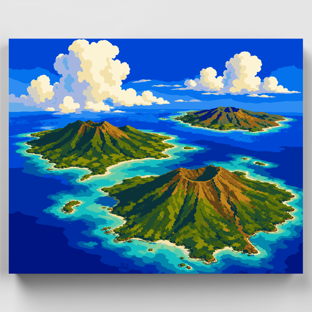 Volcanic Island Chain - Paint by Numbers Kit