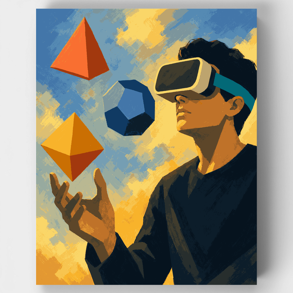 Explorador Geométrico de RV - Kit de Pintura por Números — Estándar