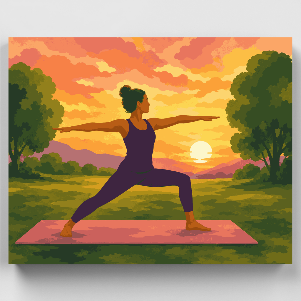 Guerrero al atardecer - Kit de pintura por números — Estándar