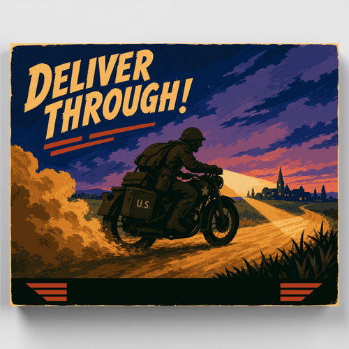 Wartime Dispatch Rider - Paint by Numbers Kit