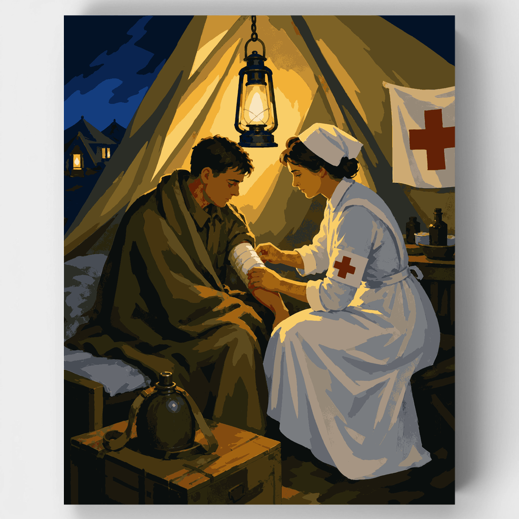Wartime Field Nurse - Paint by Numbers Kit