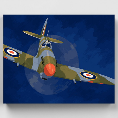 Wartime Sky Spitfire - Paint by Numbers Kit