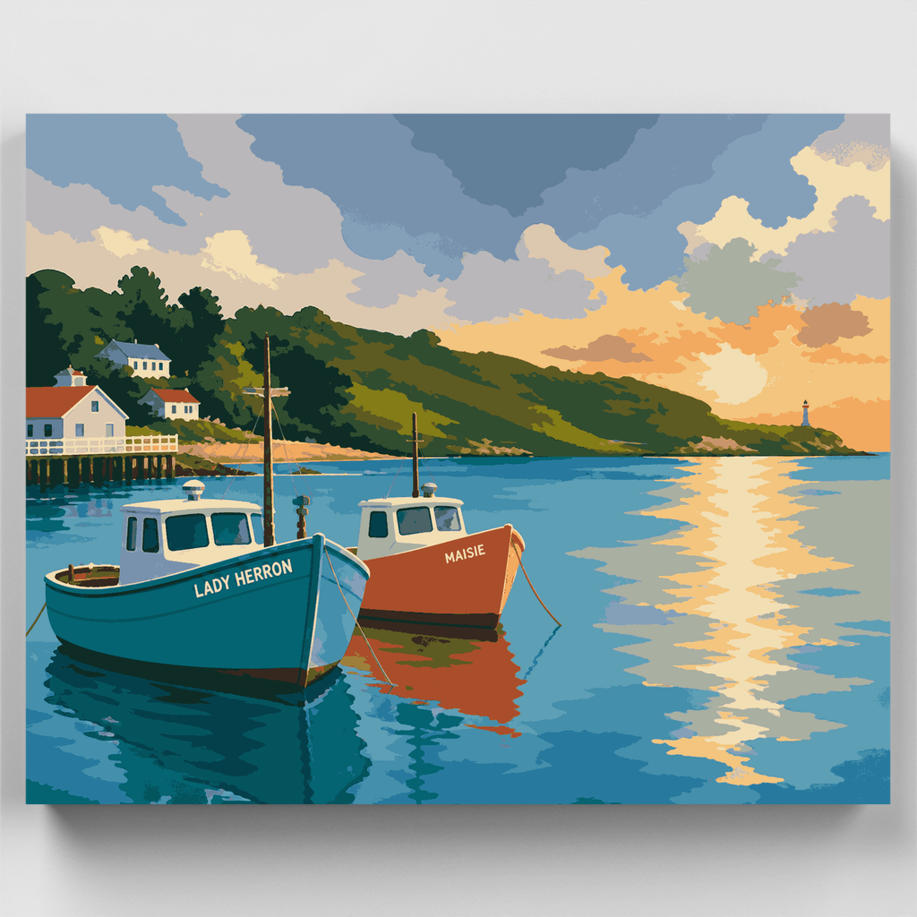 Watsons Bay Fishing Boats - Paint by Numbers Kit