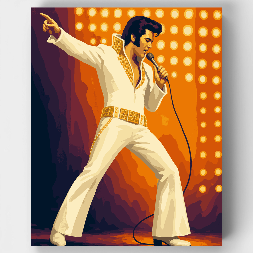 Showman con traje blanco - Kit de pintura por números — Estándar