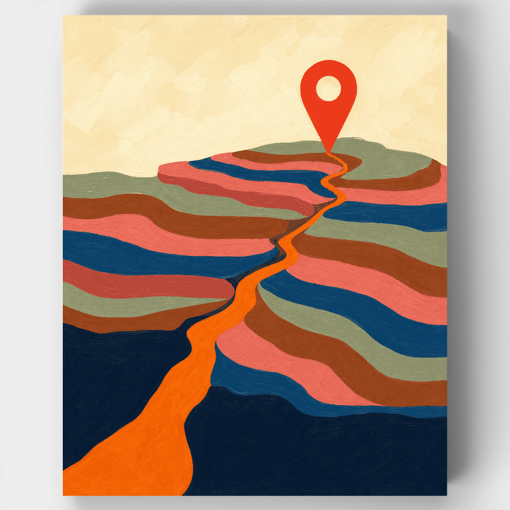 Winding Path to Destination - Paint by Numbers Kit