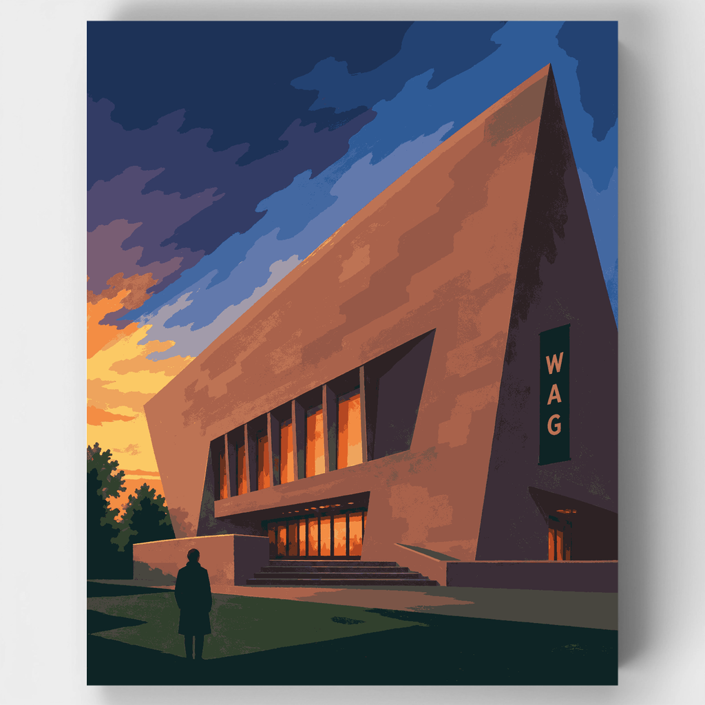 Kit de pintura por números: Atardecer en la galería de Winnipeg — Estándar
