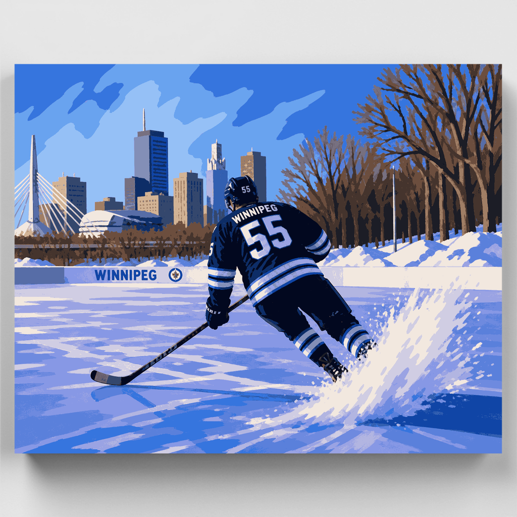 Kit de pintura por números - Patinadora de hielo de Winnipeg — Estándar