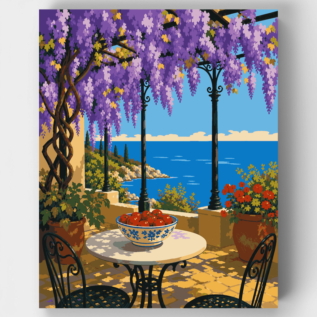 Vista de Wisteria Terrace - Kit de pintura por números — Estándar