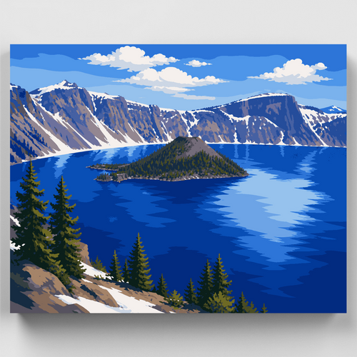 Wizard Island Blues - Paint by Numbers Kit