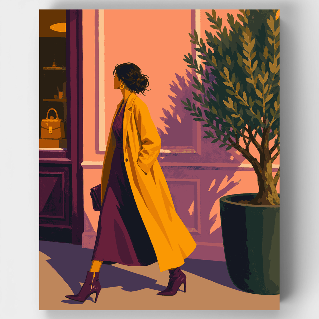 Yellow Coat Strut - Paint by Numbers Kit