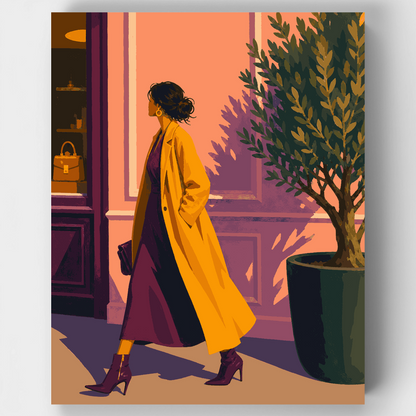 Yellow Coat Strut - Paint by Numbers Kit